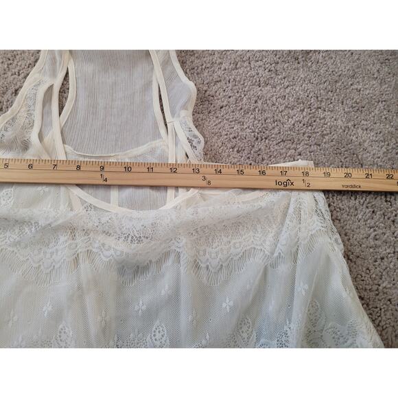 Mudd Ivory Lace Overlay Tunic XL 90s Mall Girl Western Cowgirl Concert Festival - Picture 6 of 8
